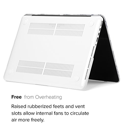 MacBook Pro 13 Netzhaut Fall GMYLE gummiertes für MacBook Pro 13 Zoll mit Retina-Display – White Marmor Muster Gummi beschichtet Hard Shell Cover (nicht geeignet für Macbook Pro 13 Zoll) - 5