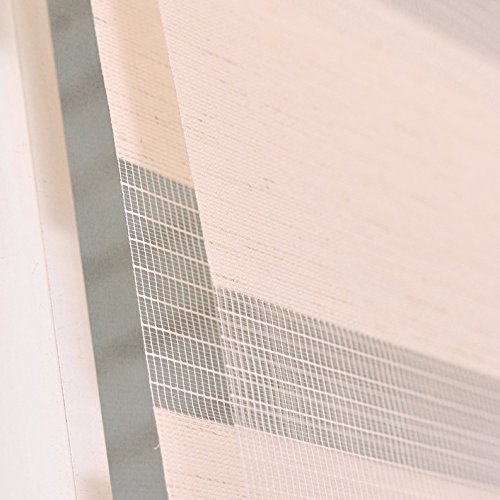 EUGAD #324 Doppelrollo Duo Rollo Klemmfix ohne Bohren , Variorollo Fensterrollo , lichtdurchlässig und verdunkelnd , Holzlook Natur , 100cmx150cm - 6