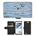 Produktbild Just Cover Hot Stil Handy Karte Slot Hülle/Case/Brieftasche aus PU-Leder/m00139500 Möve Heilbutt Flundern Steinbutt Sea//Samsung Galaxy Note 2 II N7100