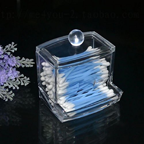 New Design Clear Acrylic Cotton Swab Box Q tip Storage Holder Cosmetic Makeup tool Women Storage Case - 4
