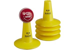 Ram Cricket Batting Tees 5-pack – Durable flexi plastic construction – Cricket Batting Equipment use for Developing Footwork & Stroke Play – Cricket Training aid suitable for Cricket Coaches & player