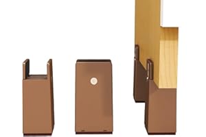 AIRUJIA Upgraded Adjustable Chair Risers with Screw Clamp, 4 Inch Lift Heavy Duty Bed Risers for Sofa Desk Table Cabinet, Fits Square Chair Leg Diameter from 1 to 1.5 Inch, (2 Pieces, Brown)