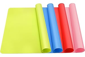 TOPCZY 4Pcs Grand Tapis Artisanal en Silicone de Table Polyvalent Antidérapant, 30x40cm Tapis de Coulée Résine de Bricolage Résistant à la Chaleur, Tapis de Moulage de Bijoux pour Plan de Travail