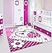 Produktbild Kinder Teppiche_Wohnzimmer, Gästezimmer, Jugenzimmer Teppiche_HAPPY1801PINK_Spielteppich, Maße:80x150 cm