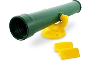 HIKS Green Kids Childrens Toy Telescope also available in Red, Yellow, Pink, Purple and Blue ideal for Climbing Frames, Tree House, Play House and Dens