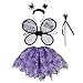 Produktbild BESTOYARD Halloween Spinne Kostüm Schmetterling Fee Kostüm mit Flügeln Zauberstab Stirnband Tutu Einstellbare Verkleiden Sich für Kinder Kleinkinder 4ST