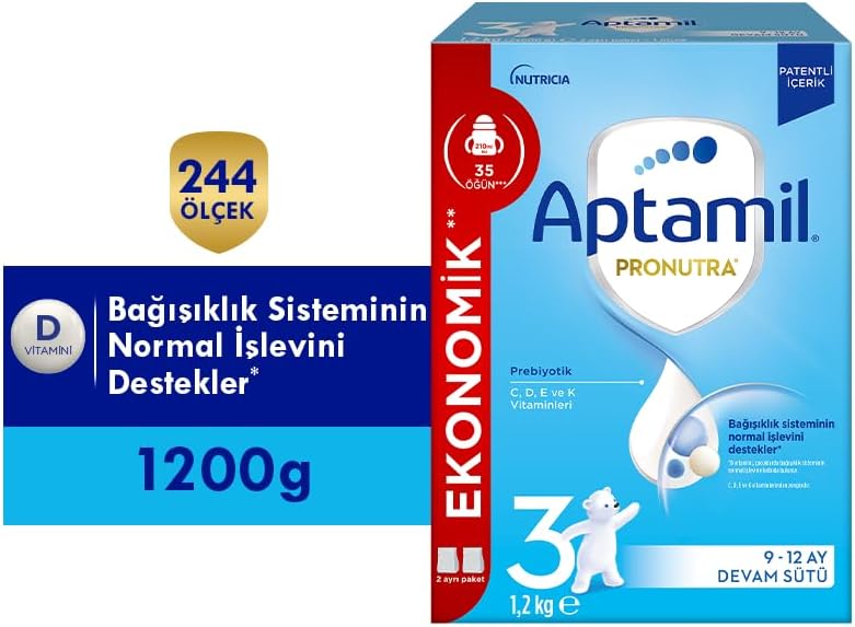 Aptamil 3 Prebiyotikli Devam Sütü 1200 Gr