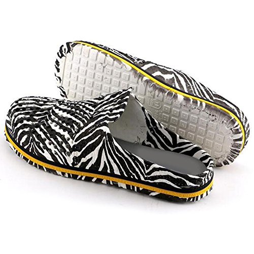 Eastlion Mode Paar Zebra Muster Loch Schuhe Strand Urlaub Hausschuhe Atmungsaktiv Anti-Rutsch Garten Schuhe Schwarz