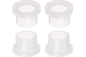 QUARKZMAN 4pz Cuscinetti Manicotto Flangiati Boccole in Plastica 10,2mm Foro x 13mm OD x 10,1mm Lunghezza Boccole Nylon, Bianco