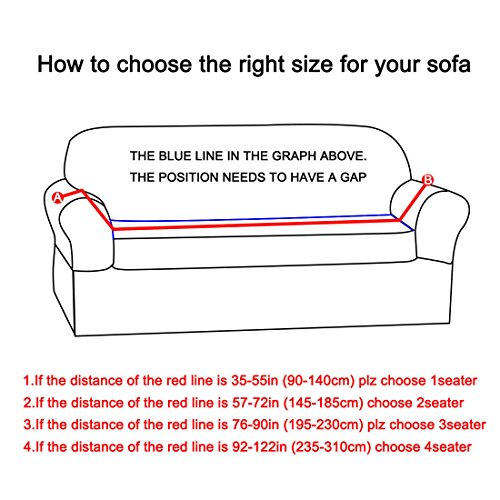sourcingmap® L-FormSofabezug Möbelschutz Sofa-Abdeckung Schonbezug für 1 2 3 Sitzer - 3