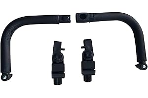 Perfk Paracolpi per Passeggini, Barra Di Supporto per Passeggino Manica in Pelle PU Barra Anteriore per Passeggino Bracciolo per Passeggino per Parte Di Ricambio