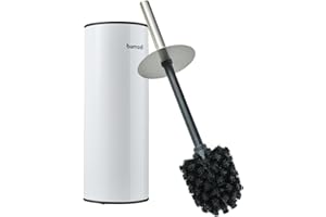 Bamodi Portaescobillas - Acero inoxidable, duradero, higiénico, limpieza eficiente, diseño elegante, antisalpicaduras, cabezal reemplazable, juego de accesorios de baño , petkit