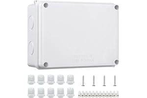 Aoyfuwell Abzweigdose Wasserdicht IP65, Abzweigkasten Aufputz, Verteilerkasten Außen, Elektrische Projektboxen, ABS Kabelanschlussdose für elektrische Anschlussdose Steuerung - 150 * 110 * 70 mm