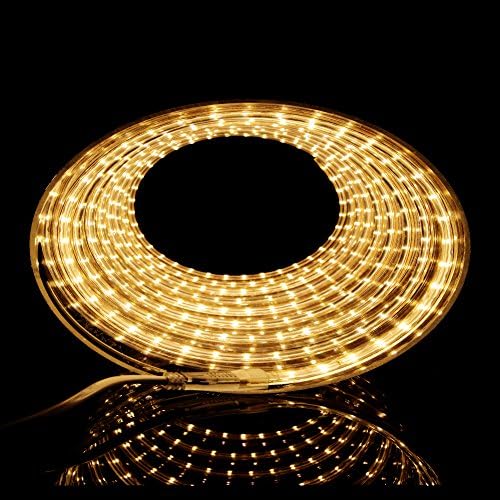 Ogeled 1 50 m Slim LED Strip Warm White Super Bright/230 V LED Bulbs – Dimmable – IP65 [Energy Class A +] 35m