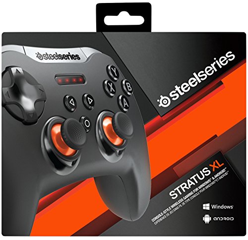 SteelSeries Stratus XL - Controlador de juegos inal  mbrico  Bluetooth  14 botones   Windows Android   Samsung Gear VR HTC Vive Oculus   negro