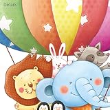 Decowall DM-1606 Tier-Heissluftballon Höhentabelle Wandsticker Wandaufkleber Wandtattoo Kinderzimmer - 5