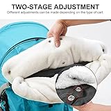 Kinderwagen Handwärmer, IWILCS Extra Dick Fleece Innenseite Handmuff Handschuhe Universalgröße für Kinderwagen Buggy Radanhänger, Wasserfest und windfest(Schwarz) - 4