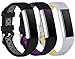 Produktbild Greatfine Fitness Armband Sport Smart Watch Fitness Armbands Ersatzarmband für Fitbit Alta / Fitbit Alta HR Classic Herzfrequenz Smart Watch Fitness Tracker Zubehör (Free Size, BlackPurple/GreyYellow/BlackGrey 3)