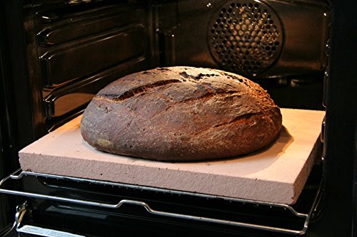 PIZZASTEIN / BROTBACKSTEIN Set, Schamottestein 40x30x3cm mit Pizzaschaufel - 7