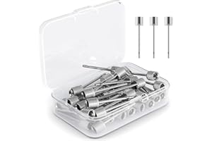 MOTORENBAU Aiguille de Pompe à Ballon, 35 Pcs Aiguilles de Pompe à Air, Ballaufblasen für Basketball, Fußball, Volleyball, Fußball Or Rugbybälle, Ersatzstift, Aufblasen mit Aufbewahrungsbox, Argent