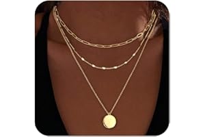 FENNELISA 3Pcs Halskette Damen, Layered Gold Kette Hypoallergen Lange Kette Silber 925 Verstellbarer Wasserfest Goldkette Damen