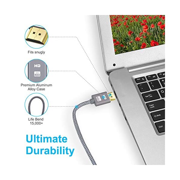 SUCESO Cable HDMI 4K 1M Cable HDMI 2.0 de Alta Velocidad Trenzado de Nailon Ultra HD 4K a 60Hz a 18Gbps Soporta con… - Image 5