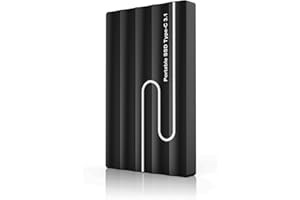 POMPEIAN 2TB Externe Festplatte, Ultra Thin Portable Hard Drive Storage Universal Usable, Aluminium Housing (Black)
