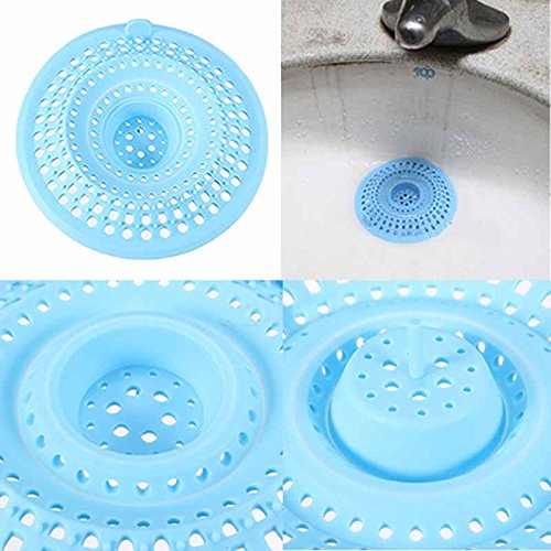 Abflusssieb Silikon Haar Catcher Stopper Filter Sieb Siphon für Küche und Bad,zufällige Farbe