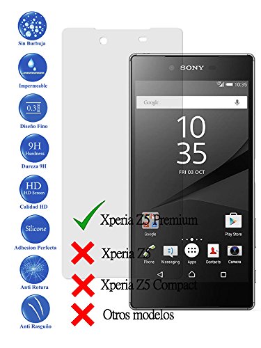 Todotumovil Protector de Pantalla Cristal Templado Vidrio 9H para Sony Xperia Z5 Premium