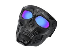 ‎KAYHENG Tactical Protective Adjustable Skull Vollmaske für Airsoft Paintball Cosplay Kostüm Party Hockey Halloween Maske