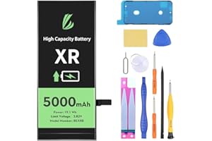 LL TRADER Akku für iPhone XR, 5000mAh Lithium-Ionen-Akku mit hoher Kapazität und Reparaturwerkzeugen