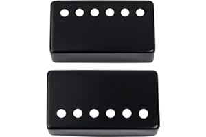 Banworks Housses de micros Humbucker en métal pour guitare électrique 50 mm (1-31/32 pouces) / 52 mm (2-3/64 pouces) Housses de micros manche/chevalet pour guitare électrique Lot de 2 JT/SYQG-03 Noir