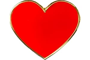 JUNGLE EMPIRE Pin Corazón | Chapa Corazón Rojo | Con Amor | Día de la Madre | Día de San Valentín | Regalo de amor