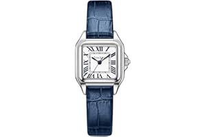 Szaikyri Classique Carrée Montre pour Femmes avec Chiffres Romains Montre de Dames Montre Carrée Femme