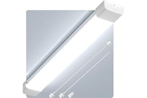 Amdelne 18W Neon LED 60CM (1 pc), 2000lm Connectable Tube LED, Blanc Froid(6000K) Reglette LED IP65 Imperméable Luminaire Plafonnier pour Garage Ateliers Sous-sol Salle de bain Bureau Parking