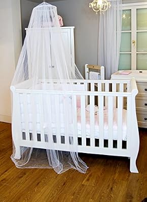 Mosquito Nets 4 U Ltd Moustiquaire / Voile Anti-Moustiques pour Lit Bébé - Blanc