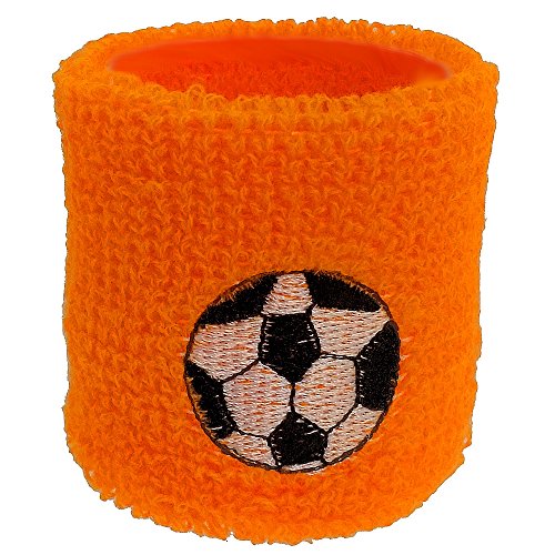 German Trendseller® – 12 x Fußball Schweißband ┃ Handgelenk ┃ Mitgebsel ┃ Kindergeburtstag ┃ Für 12 Kinder - 6