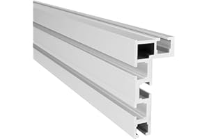 DBREAKS Guida a T per scanalature, scanalatura a T in alluminio da 75 mm, scanalatura a T fai-da-te, modifica del banco da lavoro per la lavorazione del legno per il fissaggio della recinzione(800MM)