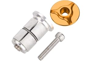 ALOMEJOR Cuffia con Stelo da Bici, Lega di Alluminio Forcella Expander Bulletta per Tappo da 1 Pollice (24,5 mm) / 1,25 Pollici (28,6 mm)