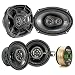 2 Pair Car Speaker Package Of 2x Kicker CSC354 180-Watt 3.5" Inch 2-Way Black Coaxial Speakers + 2x CSC6934 900W 6x9" CS Series 3-Way Speakers - Bundle Combo With Enrock 50 Foot 14 Gauge Speaker Wire RS.27539.00