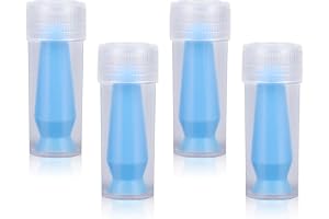 4st Scleral Lins Inserter, Ventilationslös Kontaktlins Applicator med Individuell Låda Silikon Sugsvalp för Hård RGP Prostetiska Ögon Bekväm Insättning