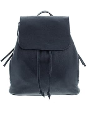 IO.IO.MIO Ital. Rucksack für Damen echt Leder Tagesrucksack verschiedene Farben erhältlich rot / schwarz / blau...