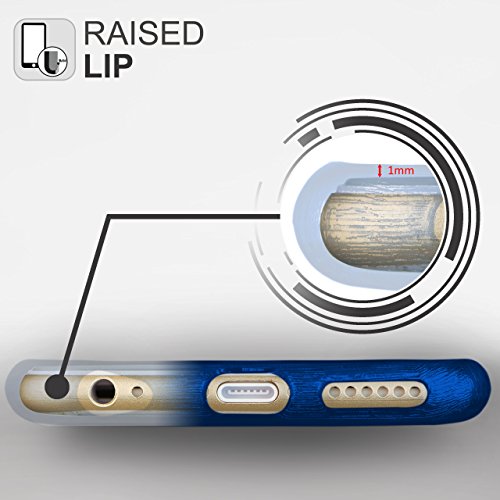 Funda protectora OneFlow para funda HTC One M7 Carcasa silicona TPU 1 5mm   Accesorios cubierta protecci  n m  vil   Funda m  vil paragolpes bolso cepillado aluminio dise  o en Navy-Blue