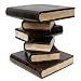 Produktbild Bücherhocker Nachttisch Beistelltisch Hocker Podest Buch Stapel 40cm Holz Akazie Dunkelbraun Schwarz Creme Inkl. Südostasien Bildband als PDF Datei