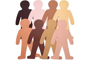 Baker Ross Sagome di Persone con Diversi Toni di Pelle (confezione da 56) perfetti per i bambini da decorare e personalizzare