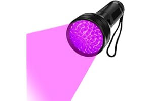 STEK 51 LED UV Torch, UV Black Light Torch 395nm Ultraviolet Flashlight for Dog Urine Bed Bugs on Carpet or Floor Pet Stains, Super Black Light Detector for fake Banknote UV Black Torch Light
