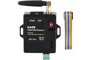 DAUERHAFT Mini sistema de alarma GSM de seguridad para el hogar de 8 canales con diseño inteligente y llamada de alarma SMS inalámbrica, tamaño ultradelgado, sistema de alarma SMS GA09, personalizado con texto