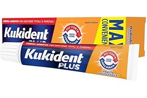 Kukident Plus Doppia Azione Crema Adesiva Premium per Dentiera Gusto Neutro - 60 gr