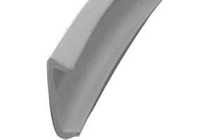 MHUI Bandes de Chant placage PVC Auto-adhésif en Forme de U Largeur 18 mm, Longueur: 2 m / 6,56 Pieds, Applicable aux armoires, penderies,Gris