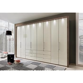 Schwebetürenschrank, Schiebetürenschrank, ca. 400 cm, Weiß mit